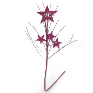 Follaje con Estrellas Escarchado Fuscia
