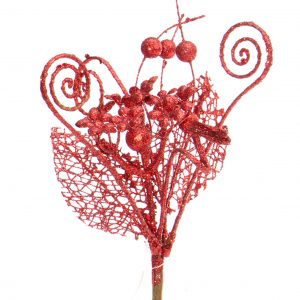 Pick Hojas y Espiral Rojo