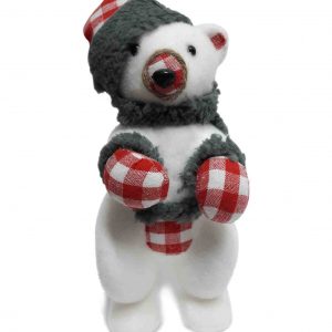 Oso polar cuadritos 20cm