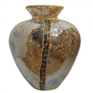 Jarron en Ceramica con Vidrio