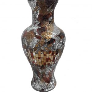 Jarrón en Ceramica con Vidrio