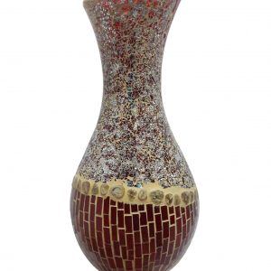 Jarrón en Ceramica con Vidrio
