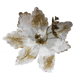 Flor Navideña 8 Petalos Gamuza