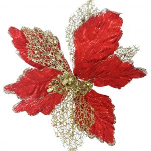 Flor Navideña Hojas Animal Print