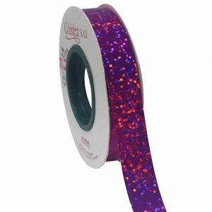 Cinta de papel Holográfica Fucsia 1.5cm  4X25YDS
