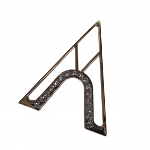 Herraje Metal Vestido con Piedras 6.5 x 5
