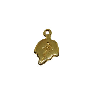 Dije Metal Hoja Abedul Dorado