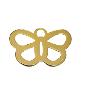 Dije Metal Mariposa pequeña baño en oro