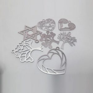 Dijes Grandes Aluminio Plateado
