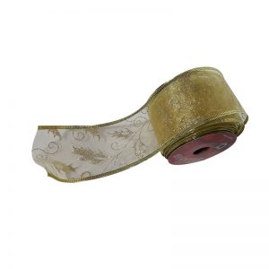 Cintas Navideñas Tull Escarchada 6Cm