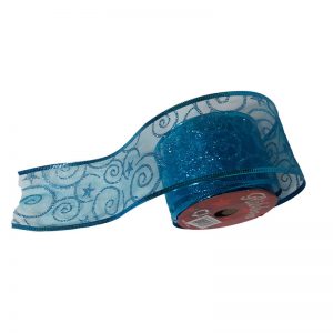 Cintas Navideñas Tull Escarchada 6Cm